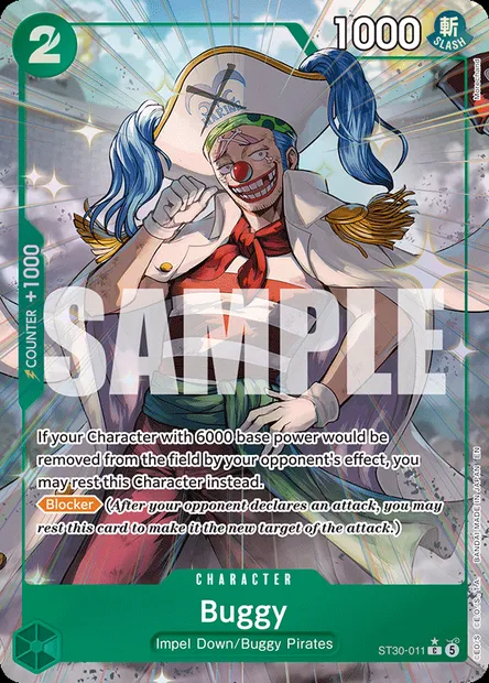 Buggy, One Piece card ST30-011 — Luffy & Ace set