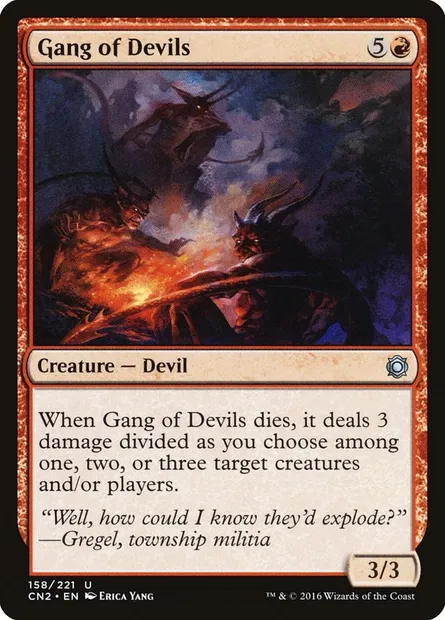Gang de diables, carte Magic CN2 158 — extension Conspiracy: Take the Crown
