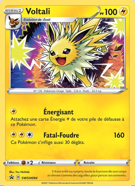 Voltali, carte Pokémon SWSH 094 — extension Promo SWSH