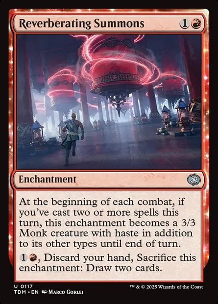 Reverberating Summons, Magic card TDM 117 — Tarkir: Dragonstorm set