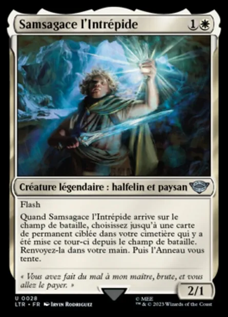 Samsagace l'Intrépide, carte Magic LTR 28 — extension Le Seigneur des Anneaux : chroniques de la Terre du Milieu
