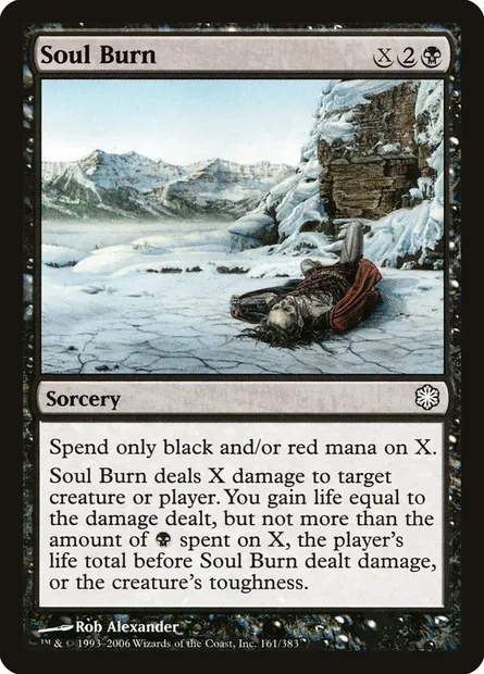Brûlure des âmes, carte Magic CST 161 — extension Coldsnap Theme Decks