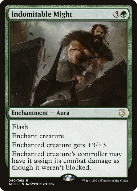 Indomitable Might, Magic card AFC 40 — Forgotten Realms Commander set