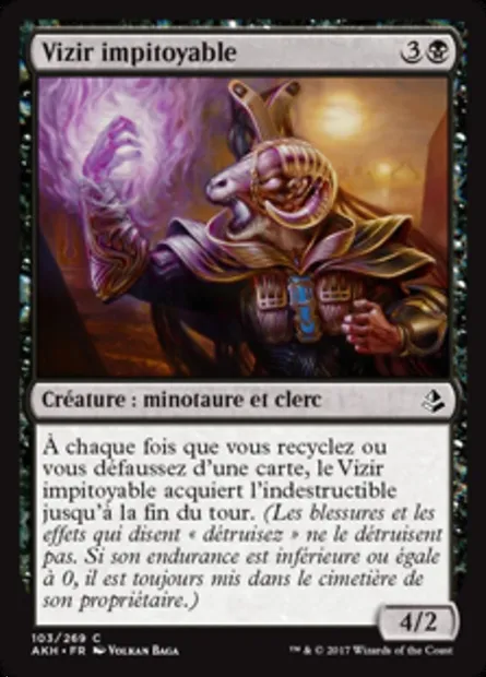 Vizir impitoyable, carte Magic AKH 103 — extension Amonkhet