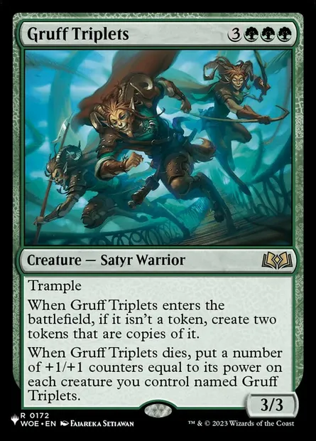 Gruff Triplets, Magic card PLST WOE-172 — The List set