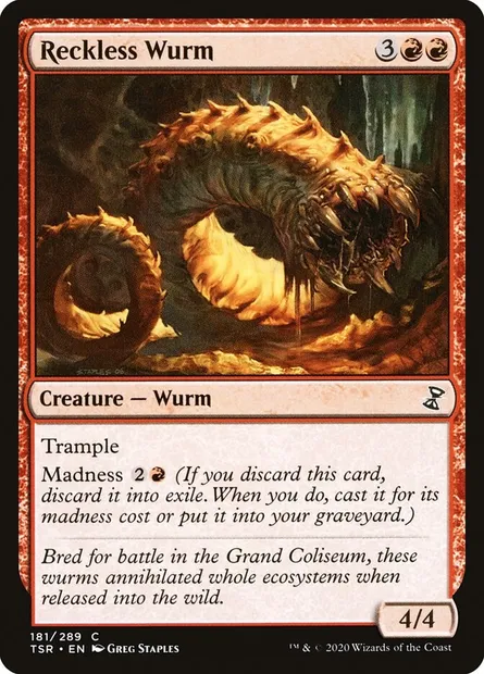 Reckless Wurm, Magic card TSR 181 — Time Spiral Remastered set