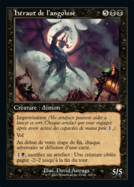 Héraut de l'angoisse, carte Magic BRC 108 — extension The Brothers' War Commander