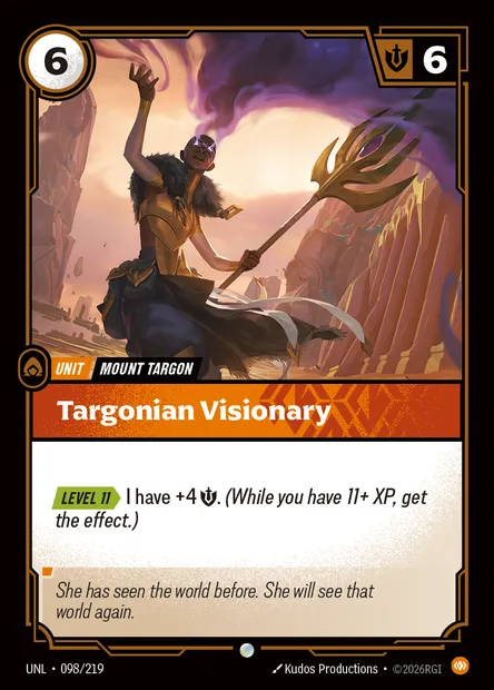 Targonian Visionary, Riftbound card UNL 098 — Unleashed set