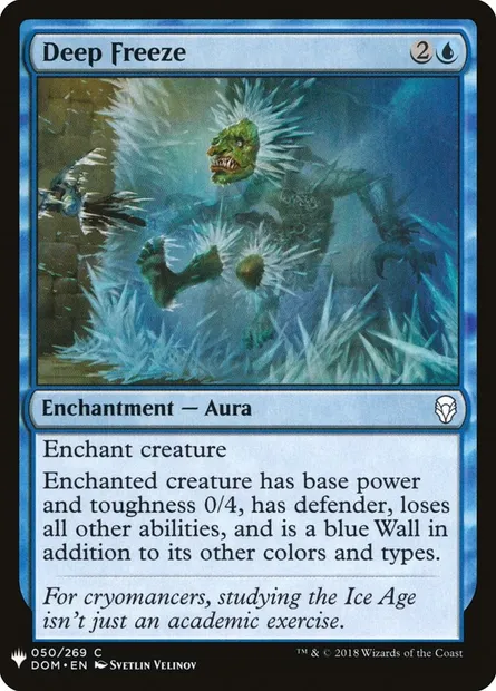 Deep Freeze, Magic card PLST DOM-50 — The List set