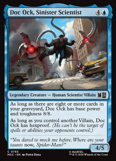 Doc Ock, Sinister Scientist, Magic card MSC 783 — Marvel Super Heroes Commander set