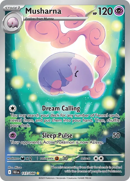 Musharna, Pokémon card BLK 117 — Black Bolt set