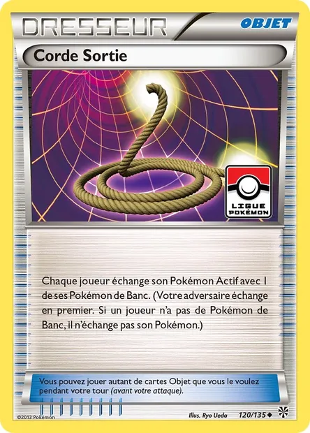 Corde Sortie, carte Pokémon PLS 120 — extension Tempète Plasma