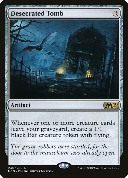 Desecrated Tomb, Magic card M19 230 — Core Set 2019 set