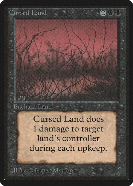 Terrain maudit, carte Magic LEB 98 — extension Limited Edition Beta