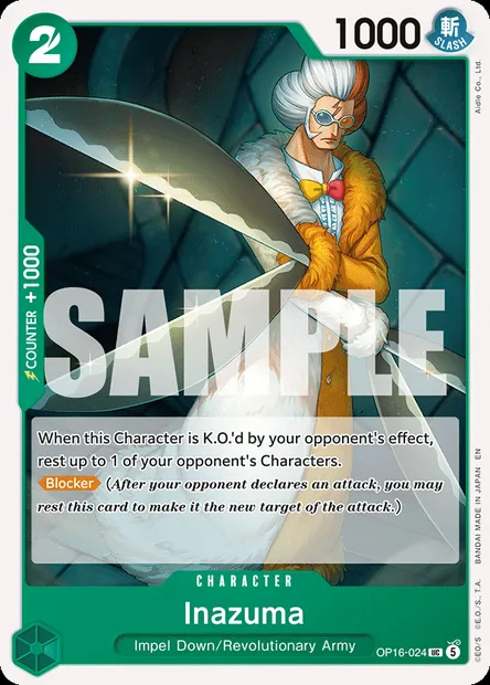 Inazuma, One Piece card OP16-024 — THE TIME OF BATTLE set