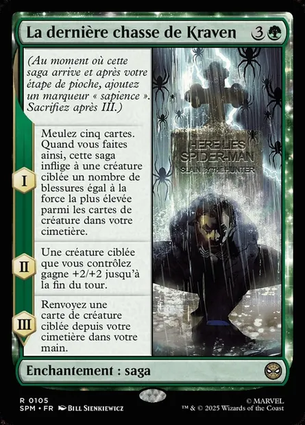 La dernière chasse de Kraven, carte Magic SPM 105 — extension Marvel's Spider-Man