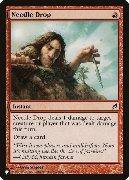 Chute d'aiguille, carte Magic PLST LRW-186 — extension The List