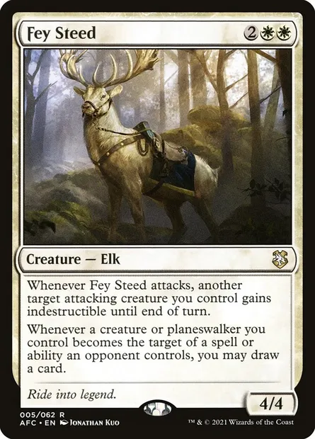 Fey Steed, Magic card AFC 5 — Forgotten Realms Commander set
