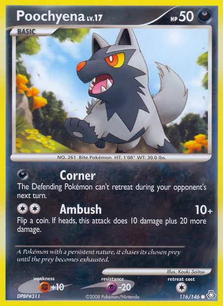 Poochyena, Pokémon card LA 116 — Legends Awakened set