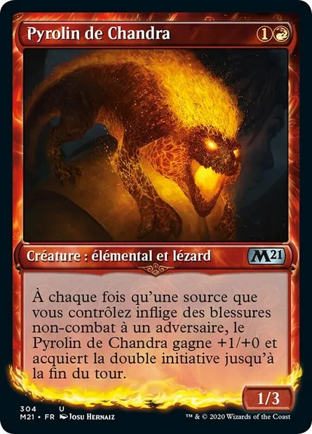 Pyrolin de Chandra, carte Magic M21 304 — extension Core Set 2021