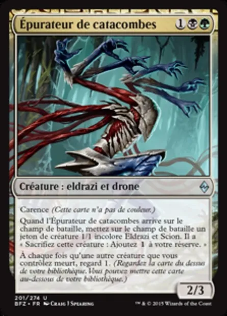 Épurateur de catacombes, carte Magic BFZ 201 — extension La bataille de Zendikar