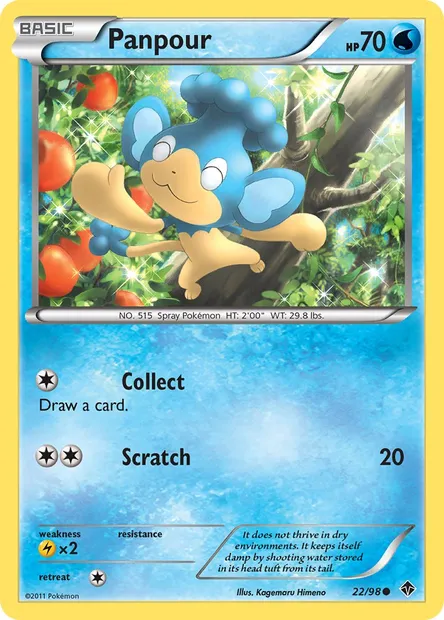 Panpour, Pokémon card EPO 22 — Emerging Powers set