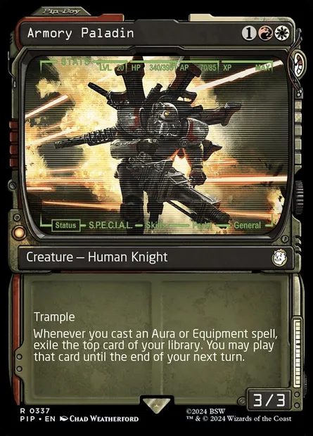 Armory Paladin, Magic card PIP 337 — Fallout set