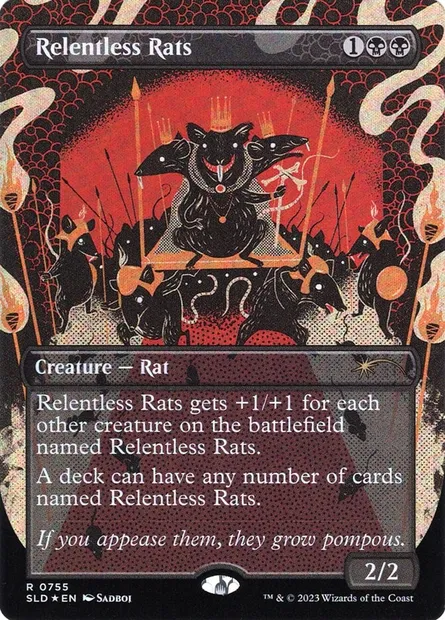 Relentless Rats, Magic card SLD 755 — Secret Lair Drop set