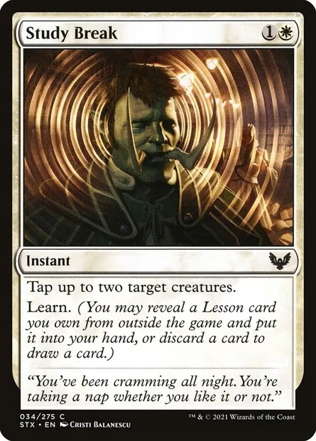 Study Break, Magic card STX 34 — Strixhaven: School of Mages set