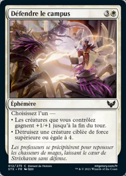 Défendre le campus, carte Magic STX 12 — extension Strixhaven: l'Académie des Mages
