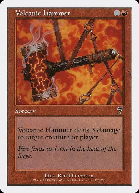 Volcanic Hammer, Magic card 7ED 226 — Seventh Edition set