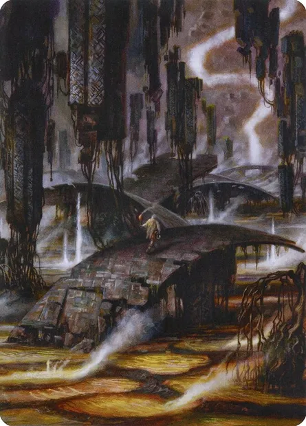 Grimclimb Pathway // Grimclimb Pathway, carte Magic AZNR 24 — extension Zendikar Rising Art Series