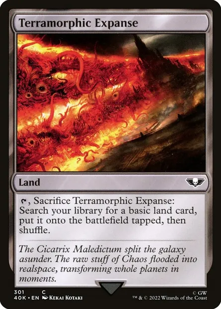 Terramorphic Expanse, Magic card 40K 301 — Warhammer 40,000 Commander set