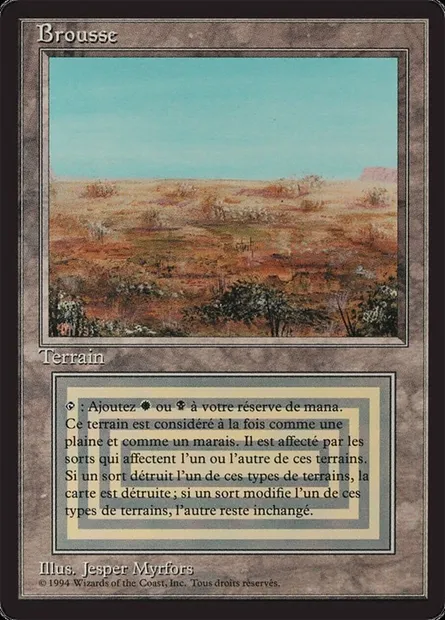 Scrubland, Magic card FBB 286 — Foreign Black Border set