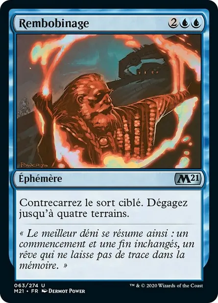 Rembobinage, carte Magic M21 63 — extension Core Set 2021