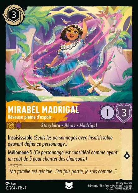 Mirabel Madrigal - Rêveuse pleine d'espoir, carte Disney Lorcana CH7-013 — extension L'île d'Archazia