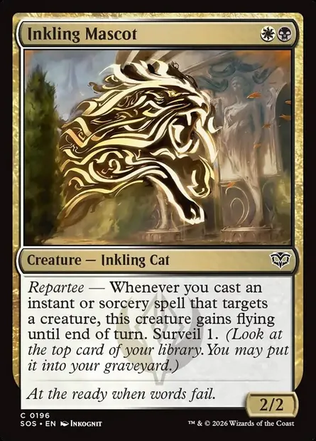 Inkling Mascot, Magic card SOS 196 — Secrets of Strixhaven set