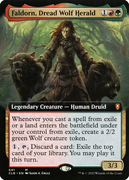 Faldorn, Dread Wolf Herald, Magic card CLB 641 — Commander Legends: Battle for Baldur's Gate set