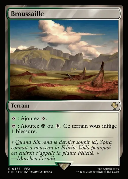 Broussaille, carte Magic FIC 377 — extension Final Fantasy Commander