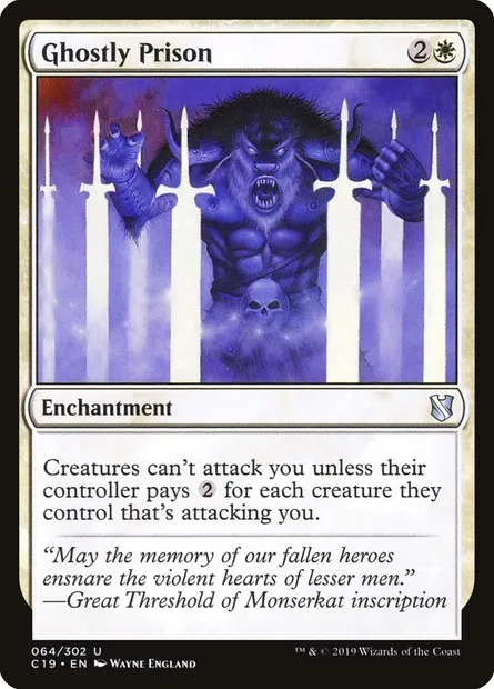 Ghostly Prison, Magic card C19 64 — Commander 2019 set