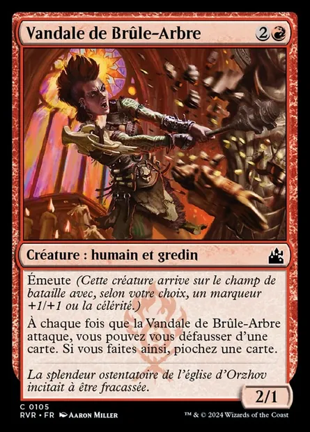 Vandale de Brûle-Arbre, carte Magic RVR 105 — extension Ravnica Remastered
