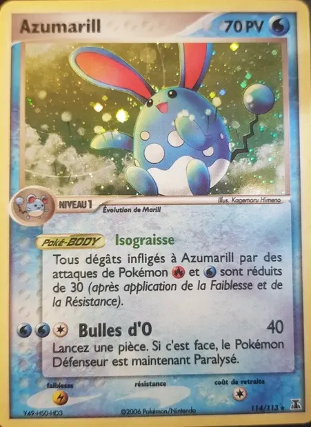 Azumarill, carte Pokémon DS 114 — extension EX Espèces Delta
