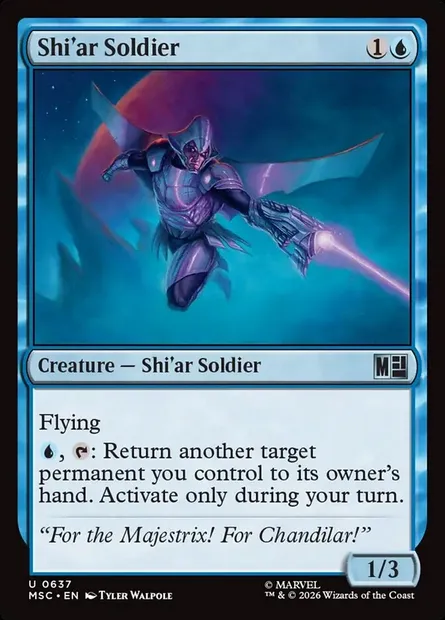 Shi'ar Soldier, Magic card MSC 637 — Marvel Super Heroes Commander set