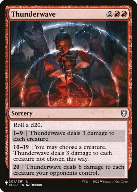Thunderwave, Magic card PLST CLB-201 — The List set