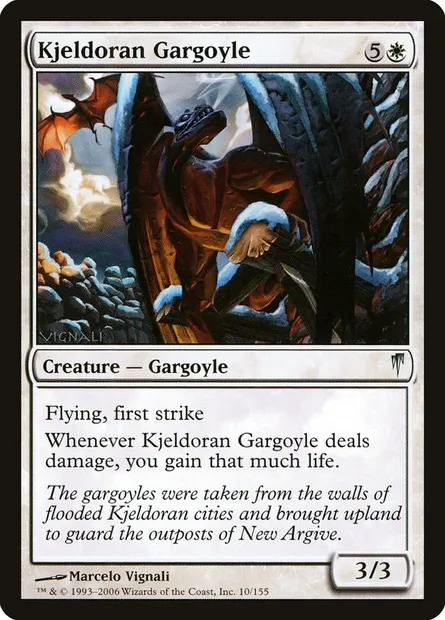 Kjeldoran Gargoyle, Magic card CSP 10 — Coldsnap set