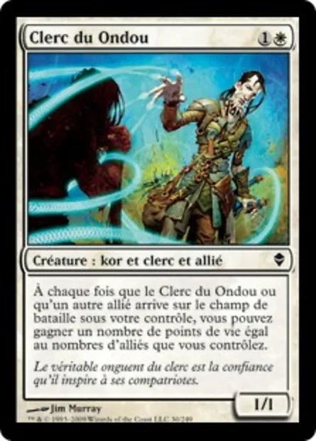 Clerc du Ondou, carte Magic ZEN 30 — extension Zendikar
