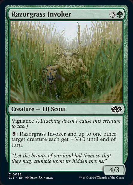 Razorgrass Invoker, Magic card J25 22 — Foundations Jumpstart set