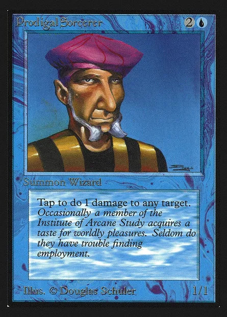 Prodigal Sorcerer, Magic card CEI 74 — Intl. Collectors' Edition set