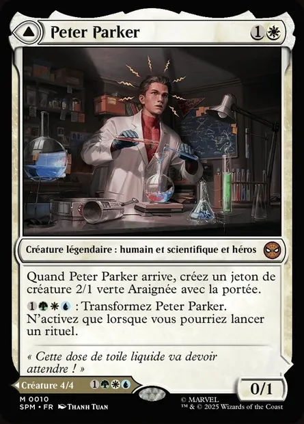 Peter Parker // L'incroyable Spider-Man, carte Magic SPM 10 — extension Marvel's Spider-Man