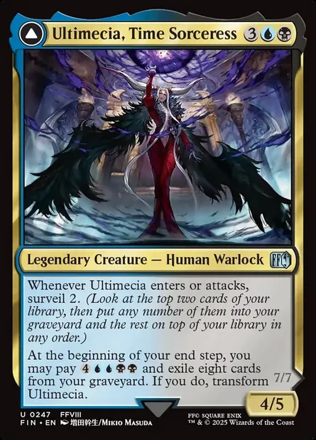 Ultimecia, Time Sorceress // Ultimecia, Omnipotent, Magic card FIN 247 — Final Fantasy set